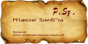 Pflanczer Szeréna névjegykártya